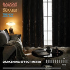 Deconovo Living Room Curtains 95 Inches Long, Blackout Curtains for Bedroom