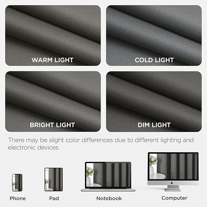Joydeco Blackout Patio Sliding Door Curtains, Privacy Room Divider Curtains