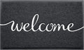 CozyBounty Black Door Mat Welcome Mats Outdoor Indoor Non-Slip Doormat for Entryway Low-Profile Floor Mat for Yard, Garage, High Traffic Areas (36"x24", Black)