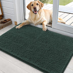 OLANLY Dog Door Mat for Muddy Paws 36x24, Super Absorbent Chenille Mud Mat
