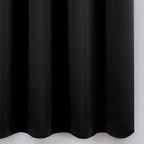LEMOMO Black Thermal Blackout Curtains/38 x 63 Inch/Set of 2 Panels Room Darkening Curtains for Bedroom