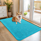 OLANLY Dog Door Mat for Muddy Paws 45x27, Super Absorbent Chenille Mud Mat