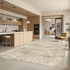 Restydon 5x7 Area Rugs for Living Room,Large Washable Rug,Brown