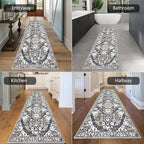 HEBE Hallway Runner Rug 2'8''x8' Washable Vintage Distressed Area Rugs Non Slip Laundry Rug Runner Boho Floor Carpet Runners for Hallways Entryway Laundry Room Kitchen Bathroom