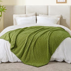 BEDELITE Fleece Blanket - 3D Jacquard Decorative Green Apple Throw Blankets for Couch & Bed, Soft and Cozy Warm Plush Fluffy Blanket All Seasons Suitable, 50x60Inches