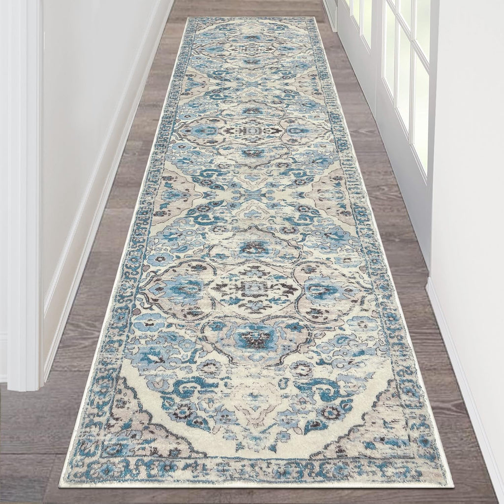 HEBE Hallway Runner Rug 2'x8', Washable Non Slip Kitchen Rug Runner