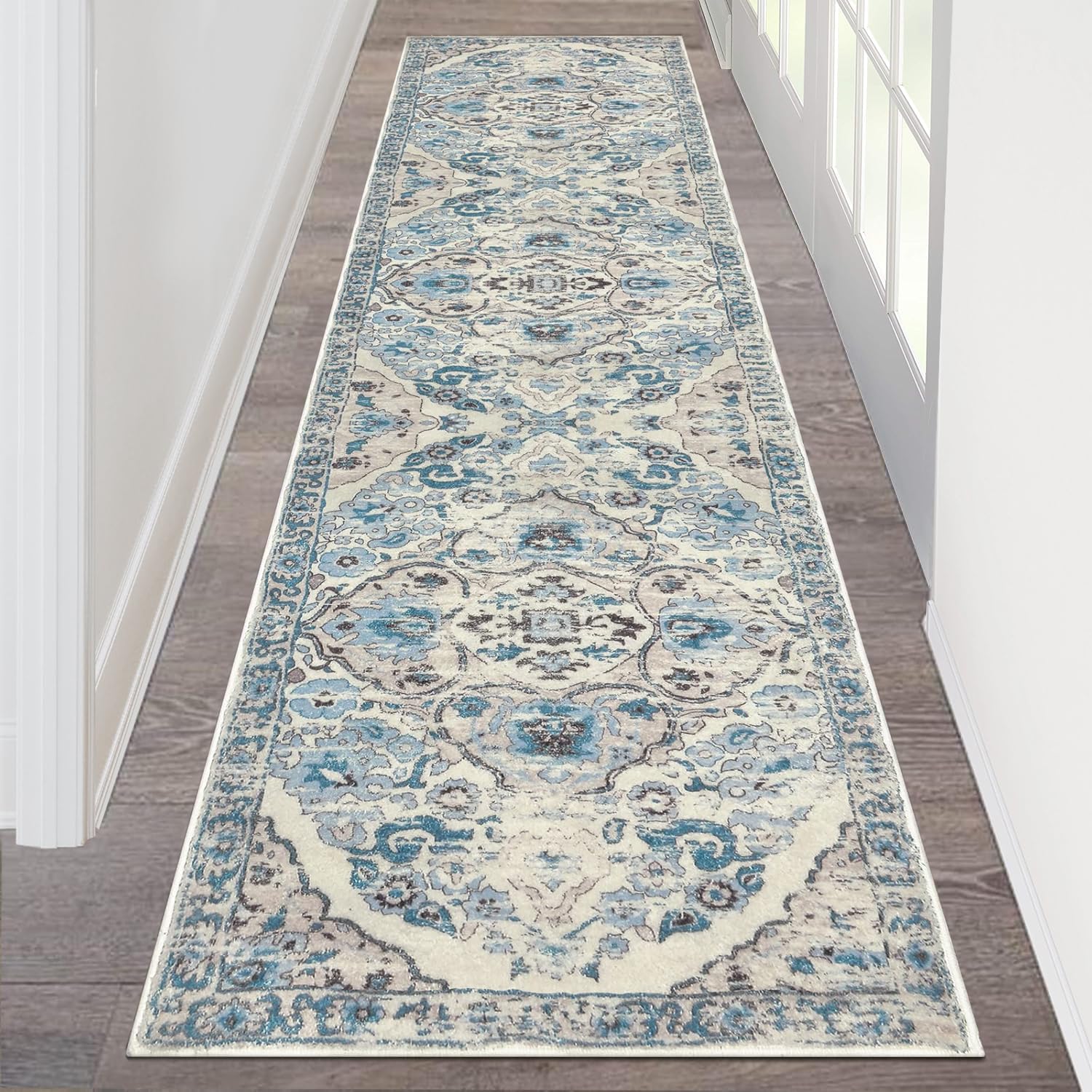 HEBE Hallway Runner Rug 2'x8', Washable Non Slip Kitchen Rug Runner