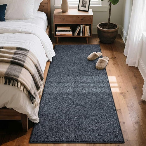 2x6 Grey Blue/White Runner Rug Non-Slip Washable for Hallway Kitchen