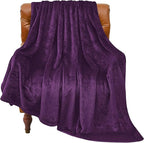 BEDELITE Fleece Blanket Purple Throw Blankets for Couch & Bed, Luxury Plush Cozy Fuzzy Blanket 50" x 60", Super Soft Warm Lightweight Throw Blanket for Travel Camping