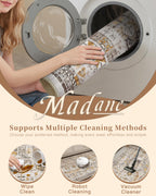Madane Washable Runner Rug 3x6 Runners for Hallways Non Slip, Brown/Gold