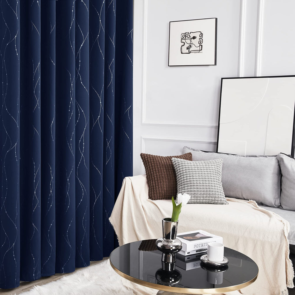 Deconovo Living Room Curtains 72 Inches Long, Blackout Curtains for Bedroom