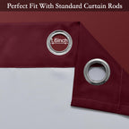 SimpleHome Ombre Curtains Red to Grey White for Living Room 52Wx84L