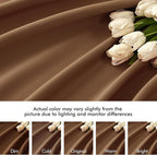 MIULEE Back Tab Blackout Curtains 102 Inch Long 2 Panels Set for Living Room Bedroom, Rod Pocket/Pinch Pleated Thermal Insulated Room Darkening Light Blocking Floor to Ceiling Drapes, Cappuccino Brown