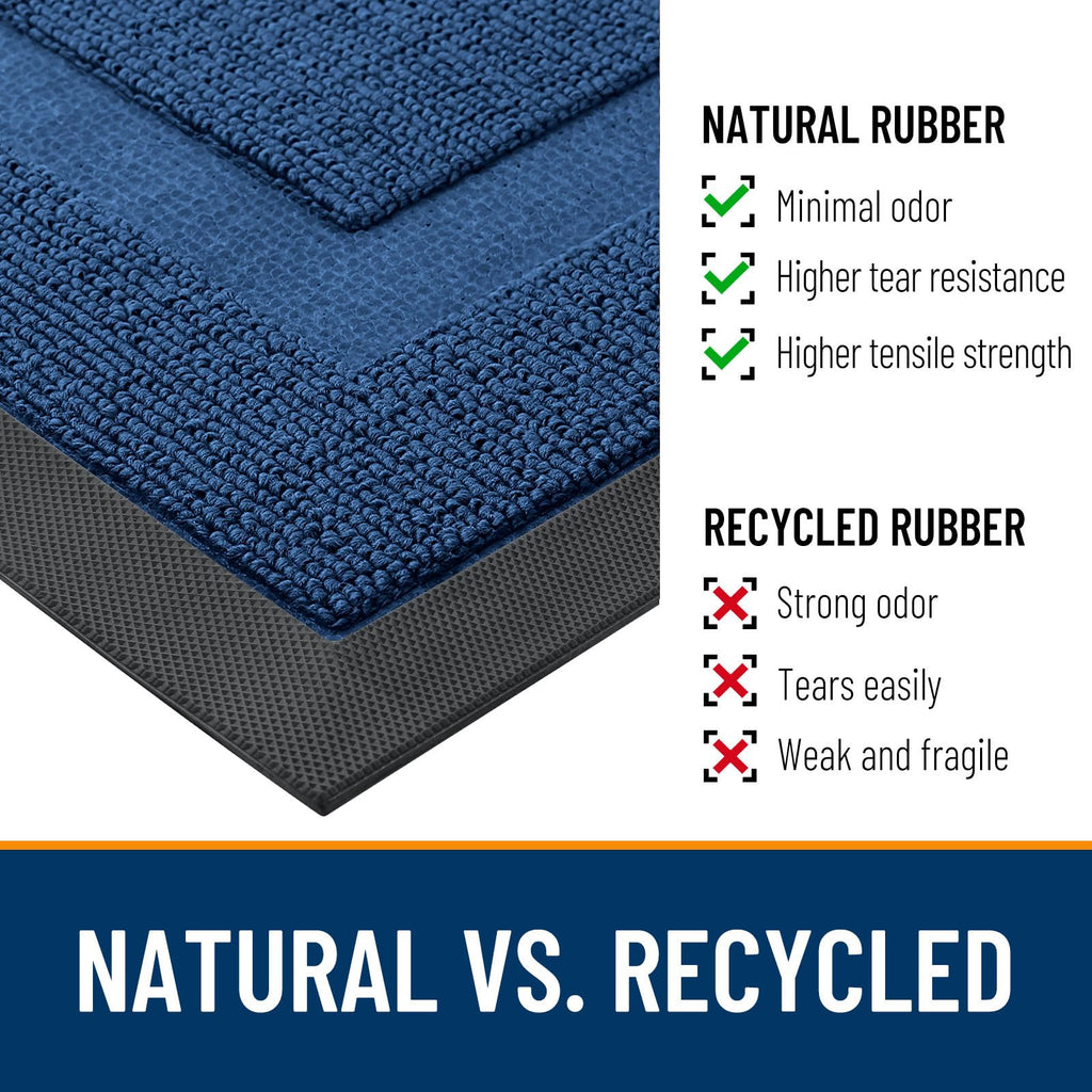 OLANLY Front Door Mat Outside 29.5x17, All-Season Heavy-Duty Rubber Doormat