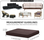Outdoor Cushion Covers Set,8PCS Patio Furniture Couch Seat Slipcovers, Replacement for Sofa Sectional Chair(Cover，Only)
