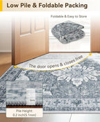 Area Rugs 2'x4' Kitchen Rugs Entry Rug Small Rugs for Entryway Kitchen Bathroom Door Mat Indoor Entrance,Washable Non Slip, Light Gray Grey White