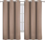 LEMOMO Cappuccino Thermal Blackout Curtains/38 x 63 Inch/Set of 2 Panels Room Darkening Curtains for Bedroom