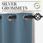 NICETOWN Blackout Curtain Panels for Bedroom, 2 Panels, W42 x L60 inches, Smoky Blue, Thermal Insulated Grommet Top Blackout Draperies and Drapes