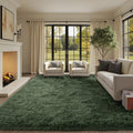 8x10 Ft Extra Large Shag Green Area Rug for Living Room, Ultra Soft Fluffy Furry Rugs for Bedroom Classroom Indoor Floor, Aesthetic Carpet for Kids Home Decor