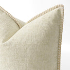MIULEE Decorative Couch Throw Pillow Covers 18x18 Inch Cream White 2 Pack