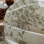 jinchan Linen Blend Floral Curtains for Living Room 84 Inch Length Farmhouse Printed Curtain Rod Pocket Back Tab Sage Green Peony Flower Patterned Drapes Bedroom Curtains Set 2 Panels