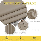 NICETOWN Blackout Short Curtains for Kitchen - Thermal Insulated Solid Grommet Top Room Darkening Curtain Panels/Draperies for Bedroom/Cafe (Taupe, 1 Pair, 34 x 50 Inch)