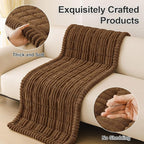 hyha Couch Covers for Dogs Washable, Non Slip Plush Dog Sofa Protectors, Fuzzy Pet Couch Covers for 3 Cushion Sofa Pet Friendly (Brown, 27.6" x 82.7")