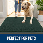 OLANLY Dog Door Mat for Muddy Paws 70x24, Super Absorbent Chenille Mud Mat