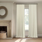 Primitive Curtain 108 Inch Long 2 Panels Burg Linen Textured 9 ft Floor Length to Ceiling Traverse Curtains for Living Room Extra Wide Extreme Blackout Drapes Sun Blocking Sound Absorbing Cream Beige