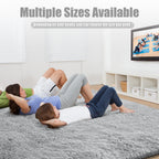Ultra Soft Fluffy Area Rugs for Bedroom Living Room,10x14 Grey Rug