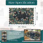 Othilic Front Door Mat Outside Entrance - 2x3 Dark Navy Floral Non-Slip Washable Doormat Indoor Outdoor Mat Boho Vintage Entry Rug Small Throw Rugs for Entryway Kitchen Front Porch Decor