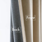 MIULEE Velvet Curtains 52x108 inches 2 Panels Beige Blackout Curtains