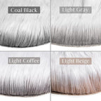 Ashler faux fur rug, Fluffy Shaggy Area Rug Ultra Soft 3 x 3 Feet Round Fur Rug, Frosted Bottom Black Fuzzy Rug Machine Washable Shag Rug, Nursery Decor Throw Rugs for Bedroom, kids room, Living Room