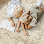 Soalmost Washable Area Rug 8x10 Large Soft Living Room Rugs Light Brown