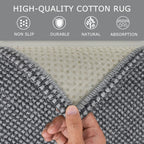 KOZYFLY Extra Long Runners for Hallways 3x20 ft Washable Kitchen Runner Non Slip Rubber Backed Hallway Rug Cotton Entryway Runner Rug Floor Carpet for Indoor Hall, Kitchen, Stair, Grey/Dark Grey