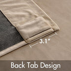 MIULEE Velvet Curtains 63 inch Length 2 Panels - Luxury Blackout Curtains for Bedroom Living Room Thermal Insulated Super Soft Window Drapes Rod Pocket & Back Tab, Camel Beige, W52 x L63 inches