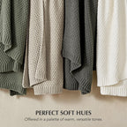 EVERGRACEHOME Chunky Chenille Knit Throw Blanket, 60 x 80, Charcoal Gray