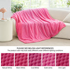 BEDELITE Hot Pink Throw Blanket for Couch, Soft Cozy Gifts for Women, 50*60