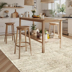 Soalmost Washable Area Rug 8x10 Large Soft Living Room Rugs Light Brown