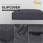 Easy-Going Stretch Cushion Cover Sofa Cushion Furniture Protector Sofa Seat Sofa slipcover Sofa Cover Soft Flexibility with Elastic Bottom(Sofa Cushion, Dark Gray)