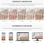 BOURINA Pink Throw Blanket 50 x70 Inch Jacquard Throw Knitted Blanket
