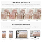 BOURINA Pink Throw Blanket 50 x70 Inch Jacquard Throw Knitted Blanket
