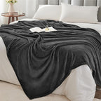 BEDELITE Fleece Blanket Charcoal Grey Throw Blankets for Couch & Bed, Luxury Plush Cozy Fuzzy 50x60 inches, Super Soft Warm Lightweight Throw for Travel Camping