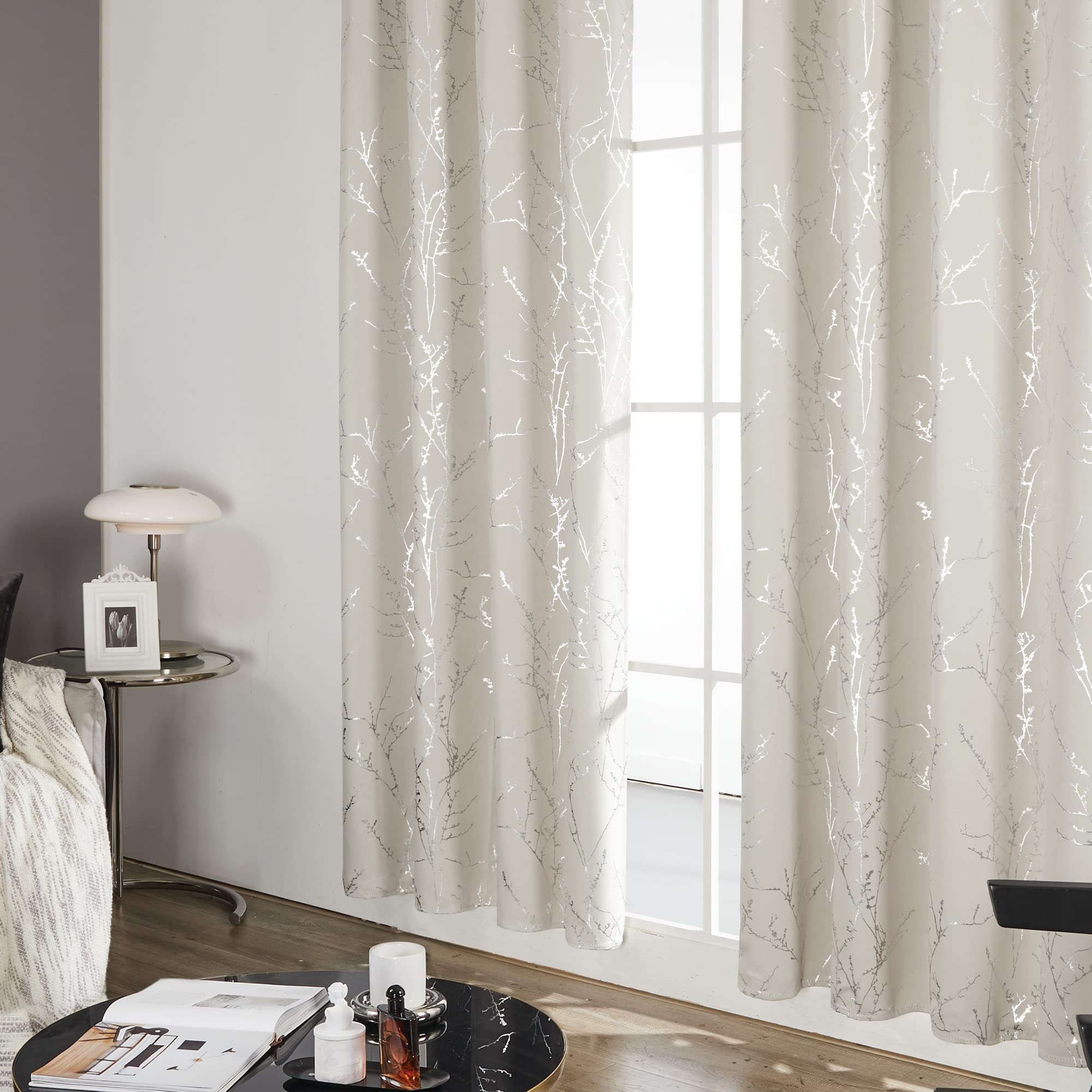 Deconovo Living Room Curtains 72 Inches Long, Blackout Curtains for Bedroom