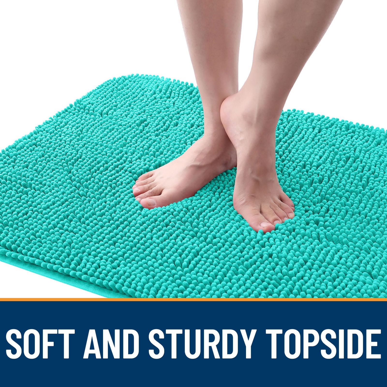 OLANLY Dog Door Mat for Muddy Paws 47x32, Super Absorbent Chenille Mud Mat