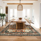 Yamaziot 9x12 Large Area Rug, Non-Slip Washable Boho Living Room Rug