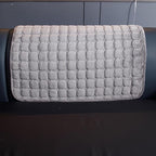 Velvet Couch Cover, Washable Sectional Sofa Cover, Anti Slip Sofa Slipcover for 3 Cushion Couch Sofa L Shaped Armrest Backrest, Furniture Protector Covers for Pets Kids(Dark Grey, Only 1 PCS)