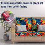 8Pcs Outdoor Cushion Covers, Stretch Patio Furniture Couch Chair Slipcovers