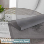 Ebesto Grey Sheer Curtains 90 Inches Long 2 Panels, Light Filtering Solid Sheer Curtains for Bedroom Living Room, Lightweight Soft Airy Sheer Drapes, Dual Rod Pocket, Charcoal Grey, 2x42Wx90L Inches