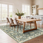 AMADA HOMEFURNISHING 5x7 Area Rugs, Washable Living Room Rug Low-Profile with Non-Slip Backing & Durable Edge Binding, Vintage 5x7 Rugs for Living Room, Bedroom, Dining Room